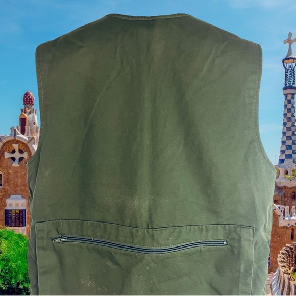 Vintage Campri Fishing/Hunting Vest - Army Green, Men's Size S - Picture 2 of 9